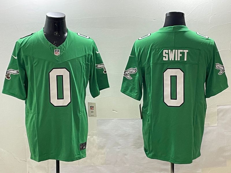 Men Philadelphia Eagles #0 Swift Green three generations 2025 Nike Vapor Limited NFL Jersey style 1->philadelphia eagles->NFL Jersey